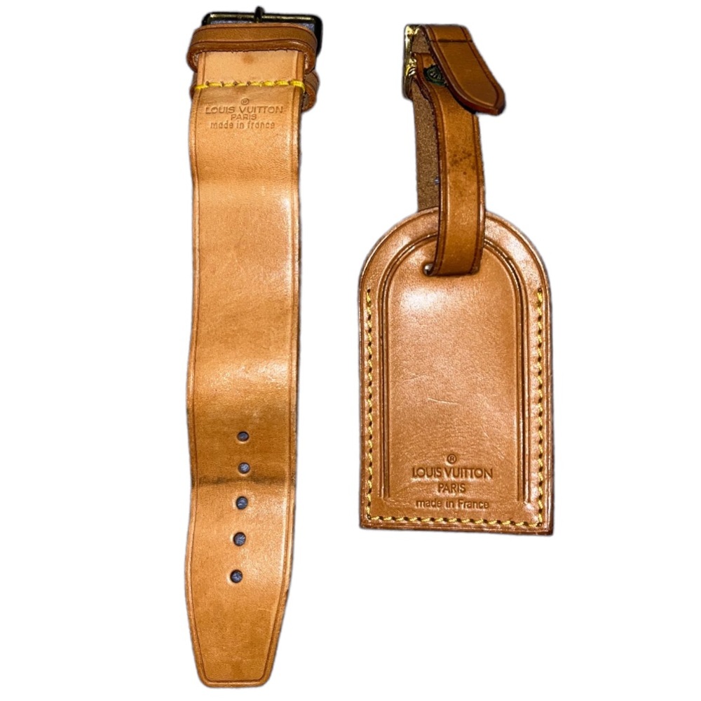 LOUIS VUITTON Authentic Poignet Luggage Tag Set